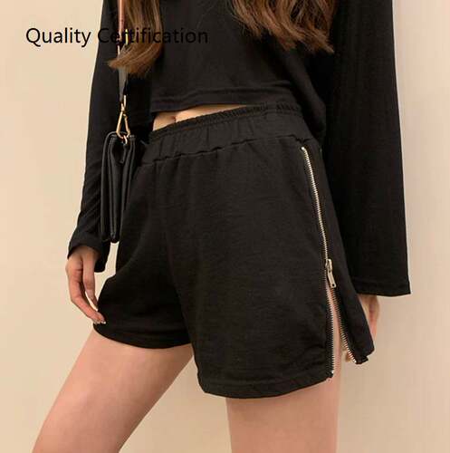 wide leg hot women zipper drop clothing Harajuku casual girl