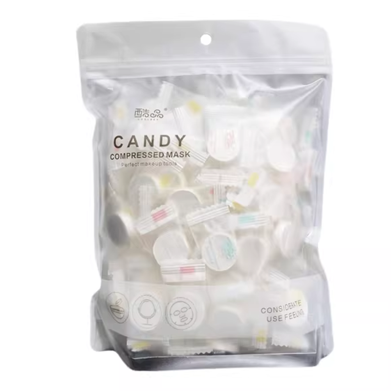酷品糖果压缩面膜纸轻薄透气补水独立包装居家旅行便携100粒32枚