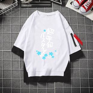 未闻花名卡通动漫印花T恤那朵花周边五分袖夏季时尚日系短袖上衣