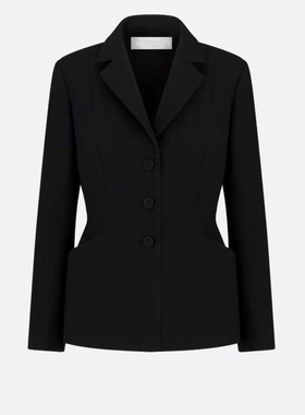 经典D10r法式优雅赫本伞裙西装套装