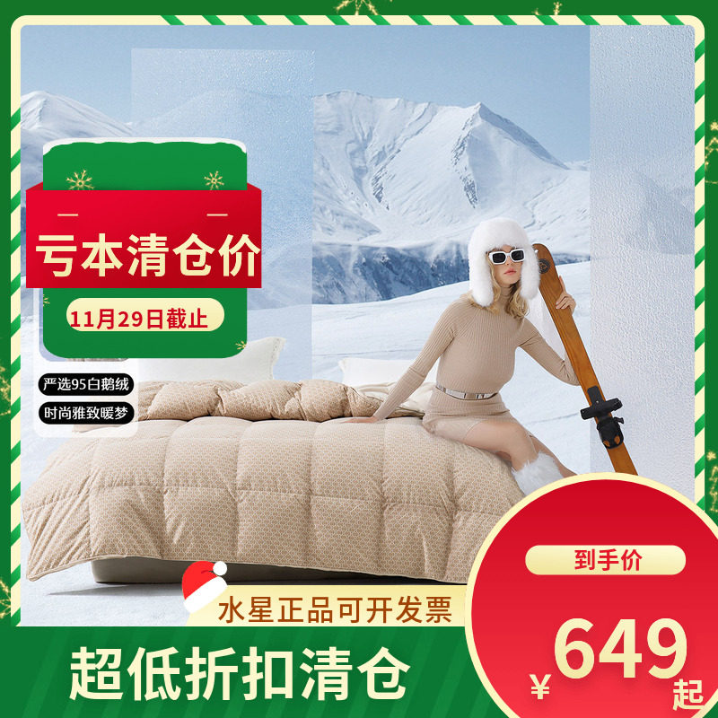 床上用品鹅绒冬被水星家纺