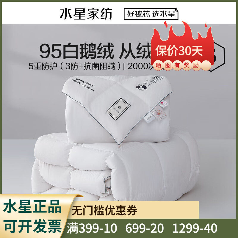鹅绒被子被芯水星家纺
