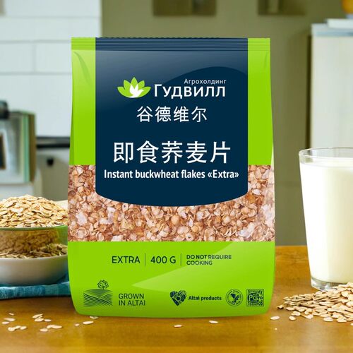 俄罗斯进口荞麦片免煮即食燕麦片