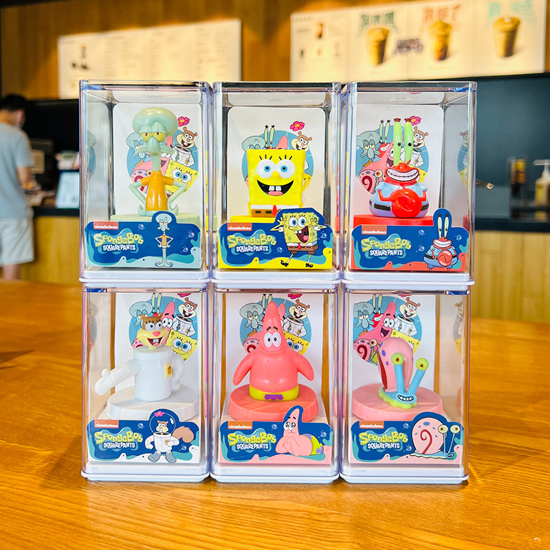 SpongeBob SquarePants Seal Toy Desktop Decoration Kawaii Han 模玩/动漫/周边/娃圈三坑/桌游 潮玩大娃 原图主图