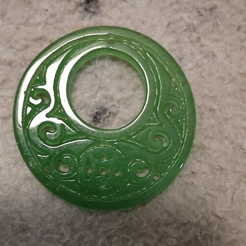 马来玉满绿金钱草镂空圆形吊坠耳坠diy玉石饰品汉服配饰