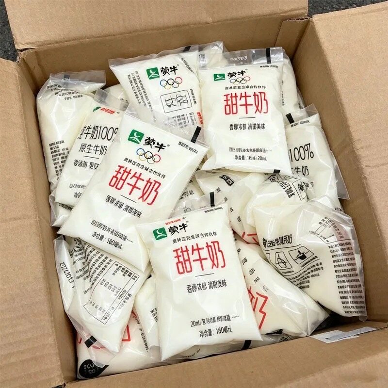 蒙牛甜牛奶袋装学生甜牛奶180ml*12袋装