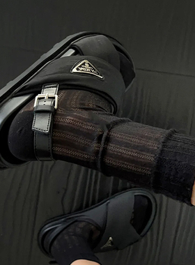 2双装 ins潮纯色简约薄纱网眼可堆堆百搭