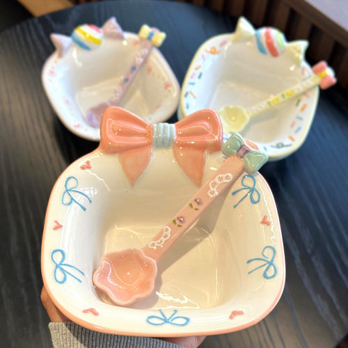 可爱少女心家用水果沙拉米饭碗