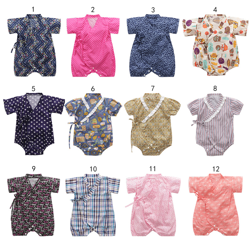 绑带复古日系和服婴幼儿包屁衣