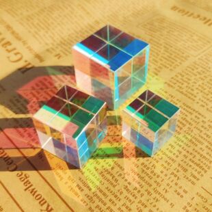 太阳捕手光之立方体合色棱镜K9玻璃水晶阳光扑手折射棱光镜摆件