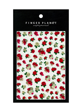 指行星FINGERPLANET美甲贴纸素材复古花卉油画玫瑰园YHMGY00064