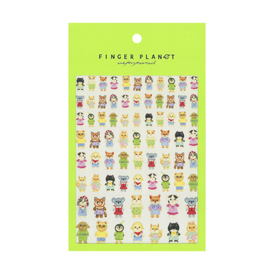 指行星FINGERPLANET原创美甲贴纸超薄插画指甲可爱派对KAPD000018