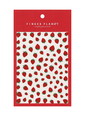 指行星FINGERPLANET美甲贴纸超薄儿童指甲贴纸草莓甜心CMTX000004