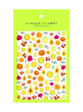 指行星FINGERPLANET夏日美甲贴纸复古指甲贴水果派对 SGPD000061