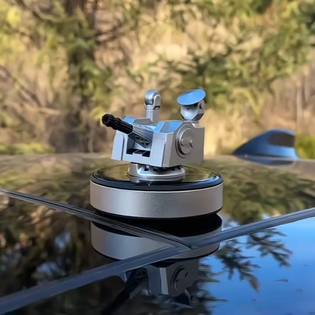 车载香薰高档太阳能旋转香水持久留香车内中控台近防炮摆件香氛