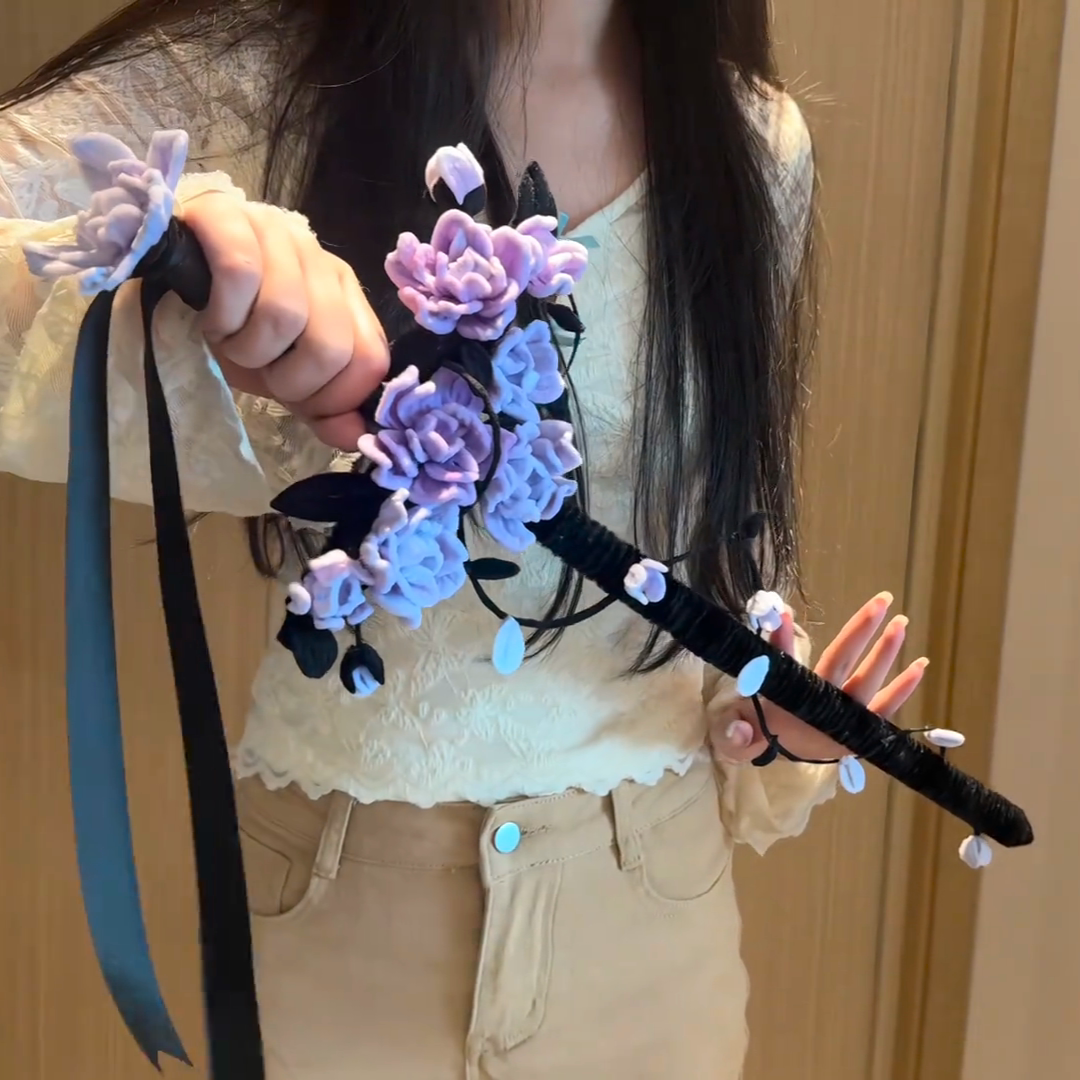 紫罗兰花剑春日拍照道具手工diy扭扭棒材料包高颜值520礼物送女友