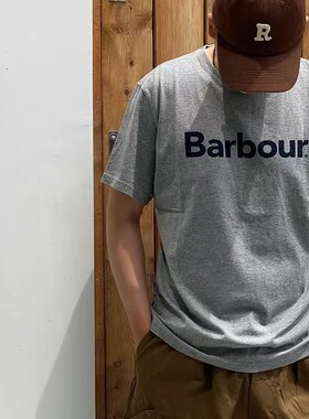 英国Barbour短袖巴伯尔夏季运动T恤夏天百搭体上衣男士