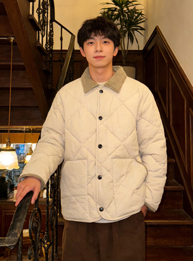 英国Barbour Modified Short Liddesdale 绗缝棉服棉衣夹克外套男