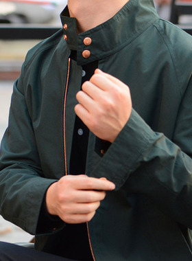 英国private white vc哈灵顿立领夹克pwvc文泰尔面料外套男G16404