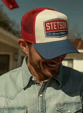 美国STETSON 帽防晒鸭舌帽棒球帽网帽牛仔帽卡车司机帽子斯坦森
