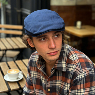 Cap秋冬平顶鸭舌帽 复古帽子贝雷帽前进帽 Finnean 英国Barbour