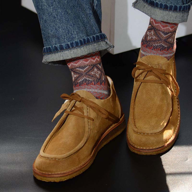 现货意大利astorflex复古翻毛皮沙漠靴男士休闲低帮皮鞋beenflex