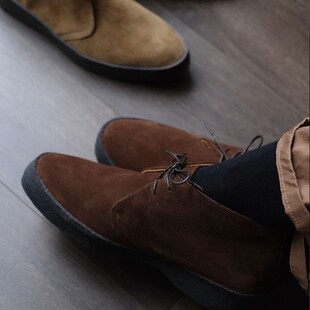 007邦德同款 Chukka翻毛皮鞋 沙漠靴鞋 麂皮皮靴6480靴 英制Sanders