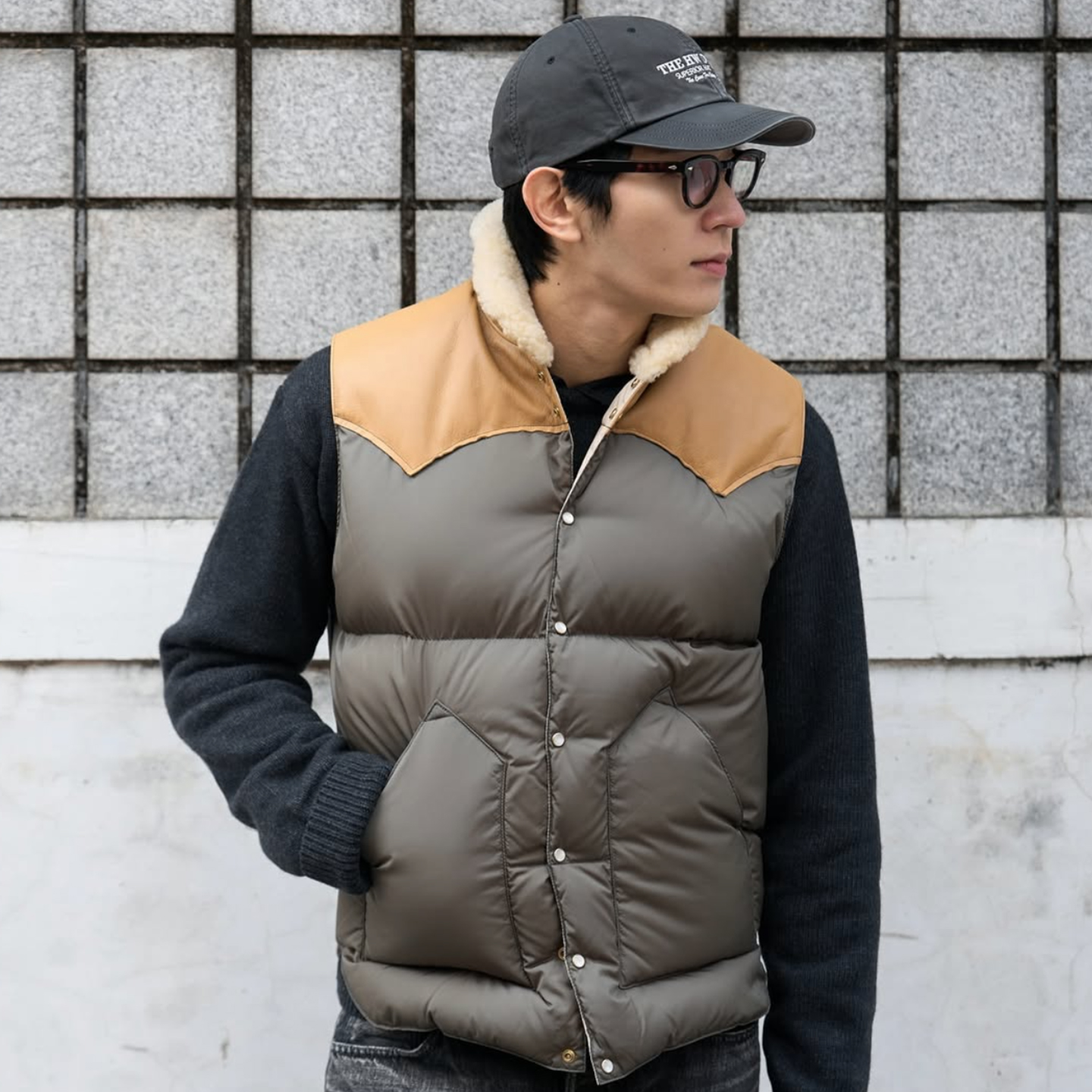 RockyMountain拼皮保暖羽绒马甲