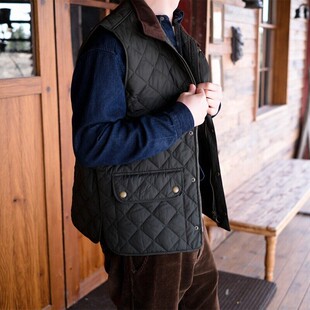 小贝同款 Gilet马甲背心内胆外套男 英国Barbour百搭绗缝Lowerdale