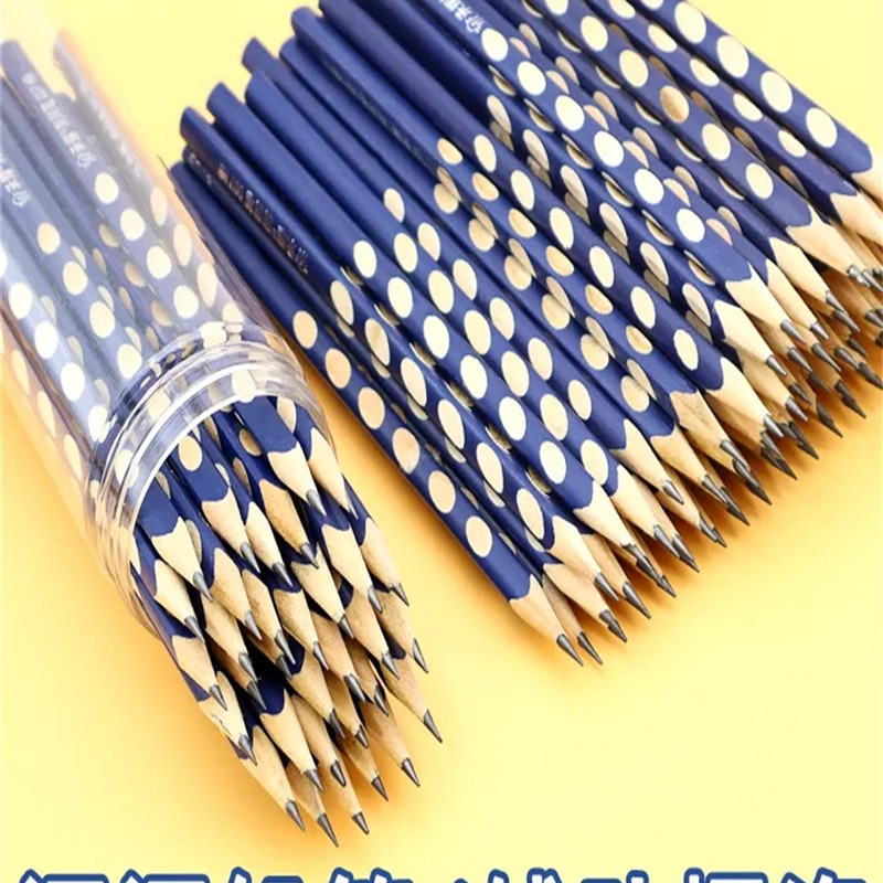 洞洞铅笔小学生专用细杆hb矫正笔三角杆正姿笔初学者用无铅毒素描
