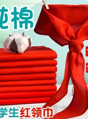 红领巾小学生纯棉抗皱1.2m大码初中生儿童加厚少先队一年级大棉布