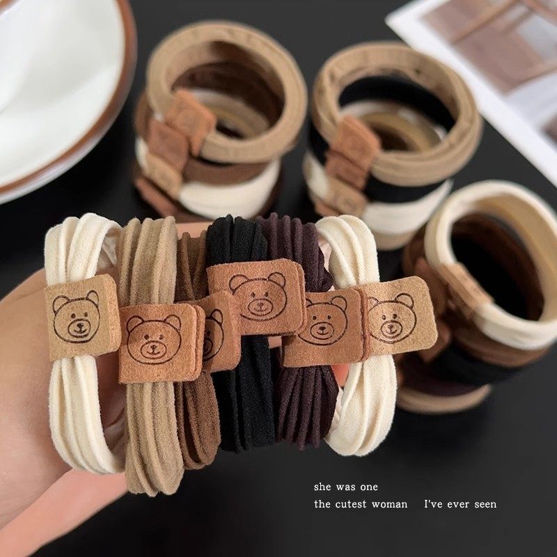 奶咖色系小熊头绳女高马尾发绳扎头发圈皮套高弹力耐用橡皮筋头饰,饰品/流行首饰/时尚饰品新,发饰,淘宝优惠券,粉丝福利购,淘宝优惠卷