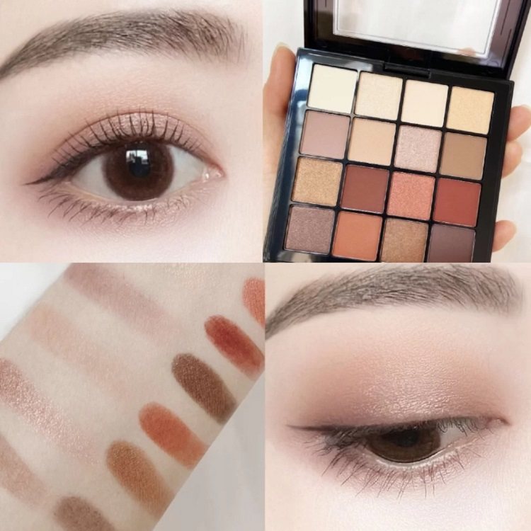 NYX眼影盘16色 #03号 ins超火彩妆盘闪粉亮片珠哑光大地色