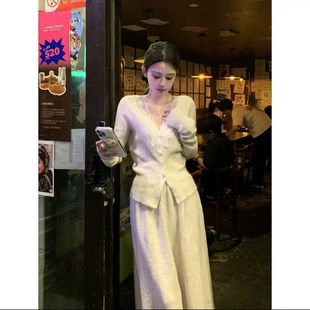 深冬针织连衣裙子女秋冬季韩系穿搭配一整套装配大衣内搭打底长裙