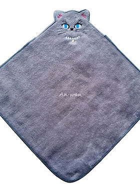 安晚 幼儿毛巾全棉可折叠双面花纹儿童洗脸面巾手帕家用小长巾