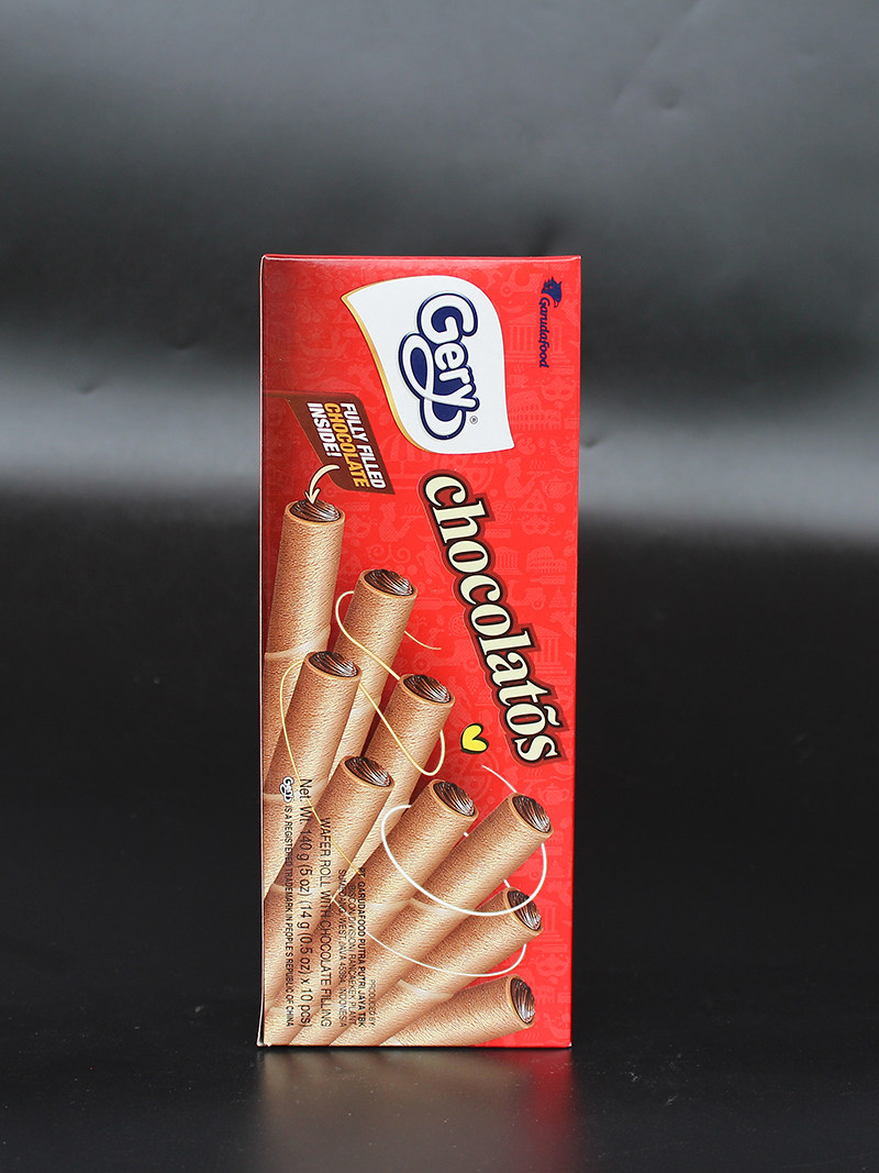 gery芝莉黑巧克力夹心卷蛋卷饼干奶酪味印尼进口独立包装休闲零食