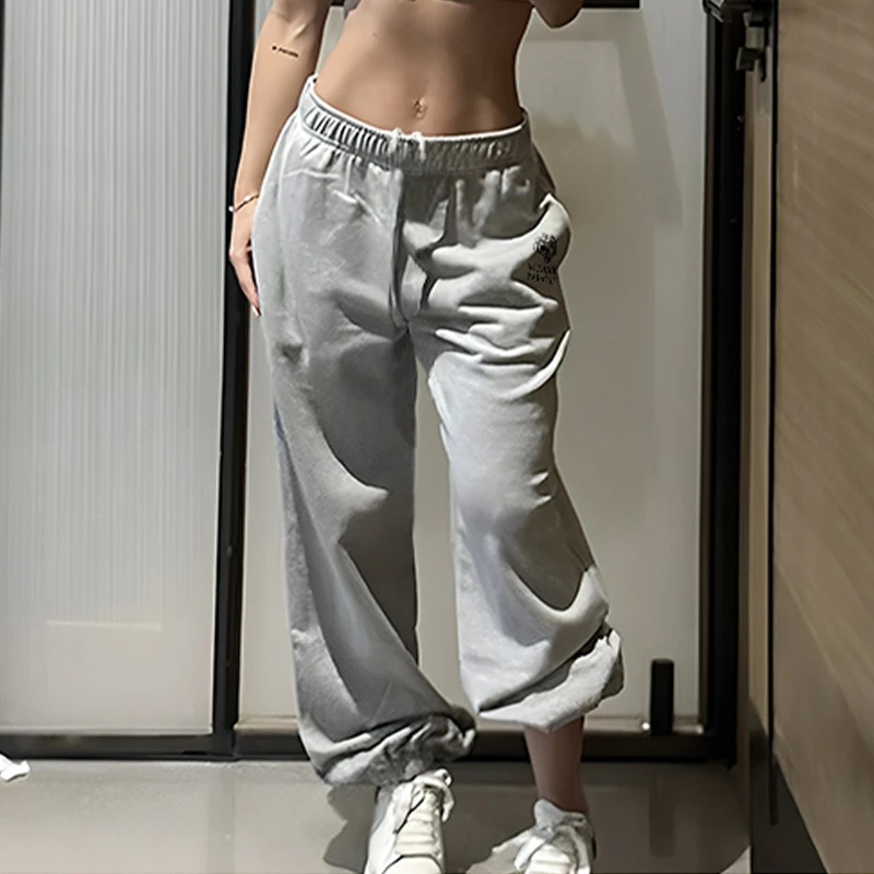 狼头长裤健身健美黑色运动裤