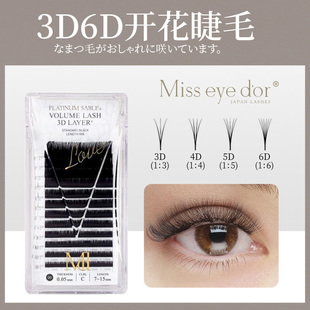 dor开花山茶花3D6D睫毛混合装 多根嫁接超柔软浓密 eye miss