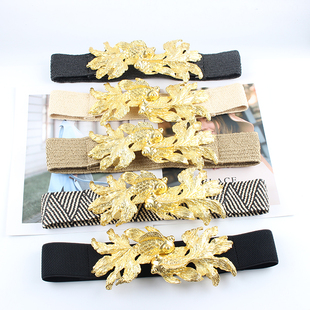 新款韩版百搭个性重工金鱼雕刻真皮腰带装饰西装外套弹力束腰封潮