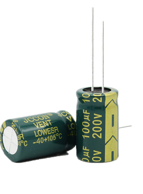 200v100uf 200v JCCON绿金 高频低阻电源适配器电解电容器 13x21
