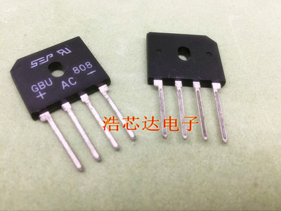 全新原装 整流桥堆 扁桥 GBU808 8A 800V 直插 DIP-4 4脚