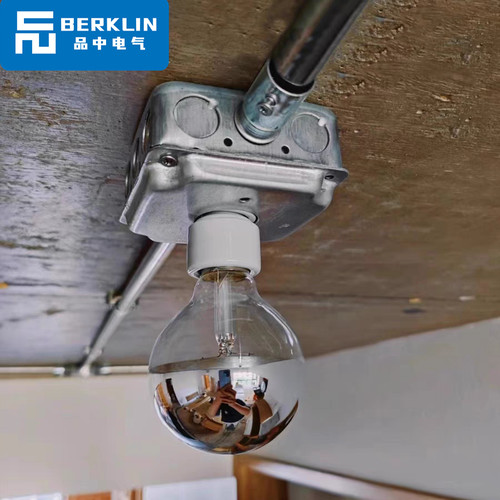 工业风E27灯座灯泡86灯盒螺纹口