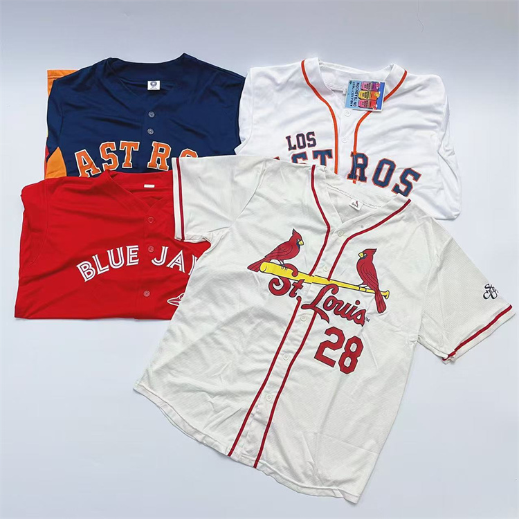 瑕疵特惠~多款美职棒球队速透气健身短袖棒球服休闲搭配运动开衫