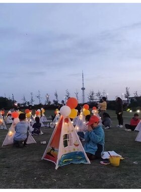 迷你儿童手绘帐篷diy幼儿园娃娃家区角涂鸦户外游戏屋拍照小道具