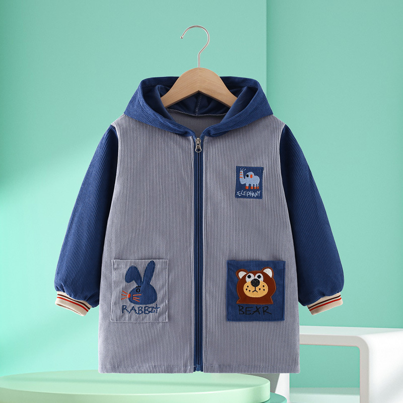 男童羽绒服罩衣防脏防水外套