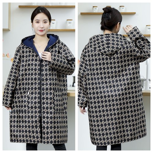 秋冬外穿中长款羽绒服罩衣