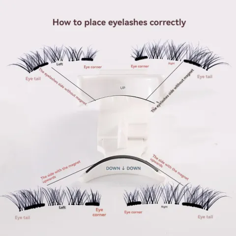 睫毛五磁性外贸修长磁假睫毛套装浓密眼睫毛Eyelashes