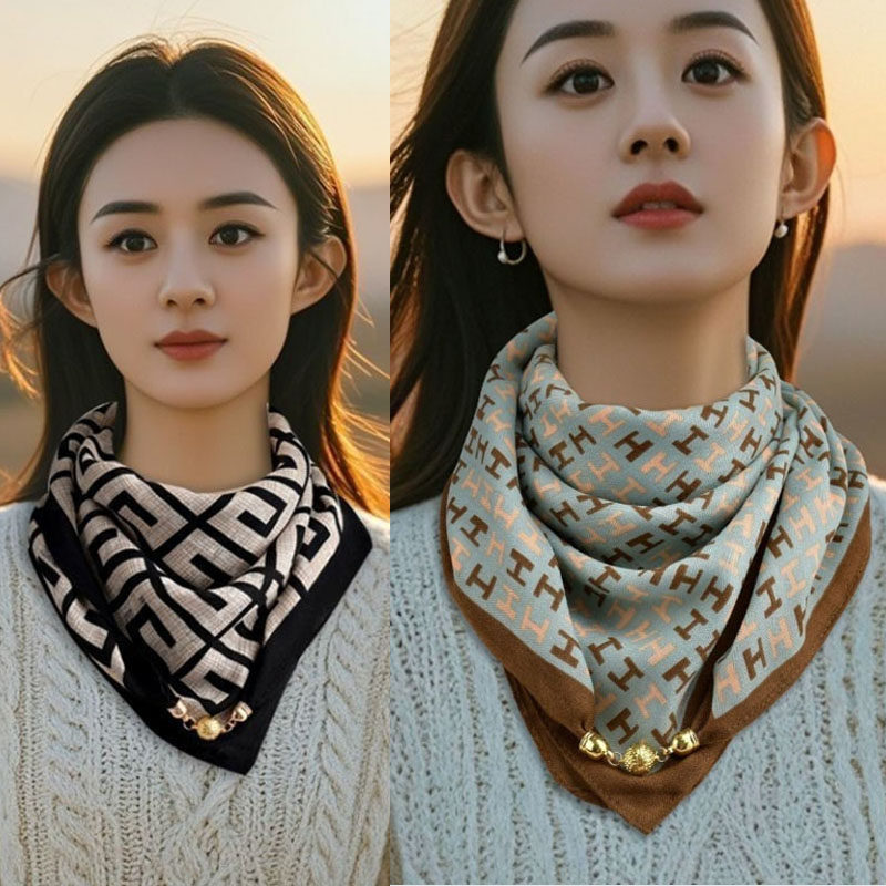 2025新款磁吸扣保暖护颈三角巾