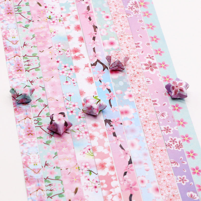 双面星星折纸叠五角星彩纸装许愿瓶折纸材料