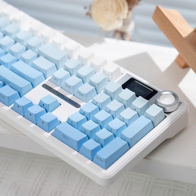 狼蛛F108PRO机械键盘gasket结构三模无线蓝牙麻将音女生办公游戏